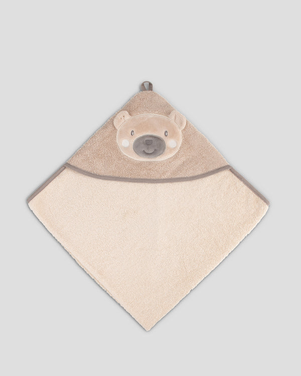 The Little Linen Company Character Baby Hooded Towel - Nectar Bear