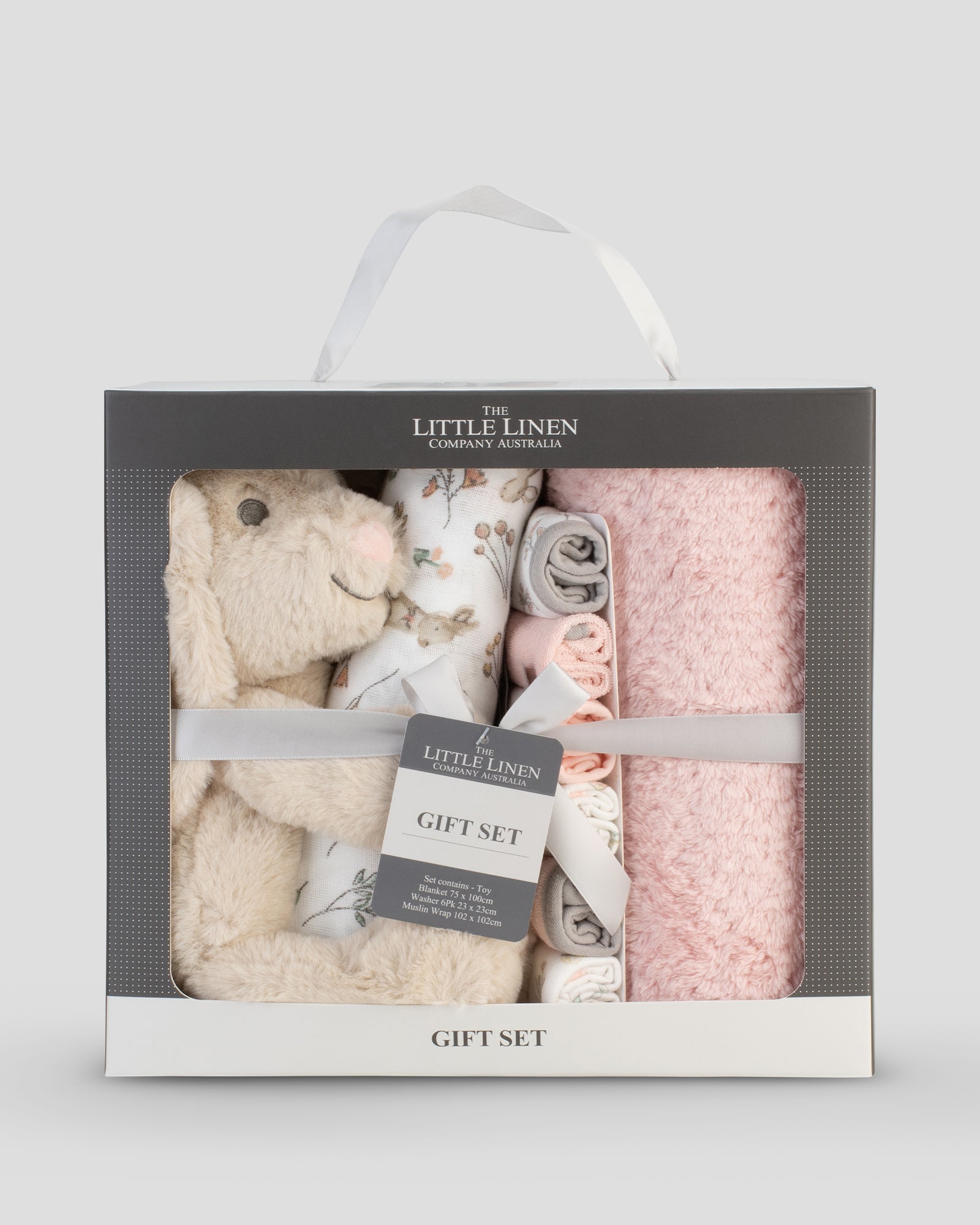 Little Linen Boxed Gift Set Harvest Bunny Front Pack