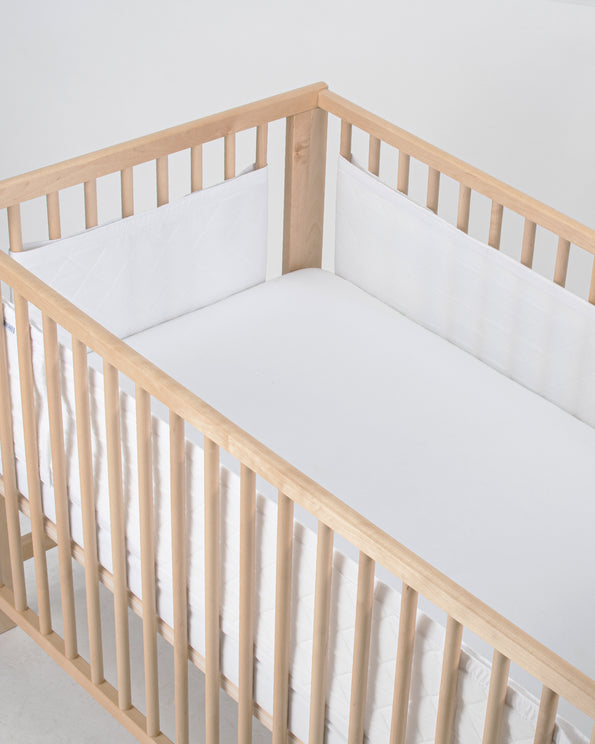 Airwrap Cot Liner Muslin 4 Sides - White