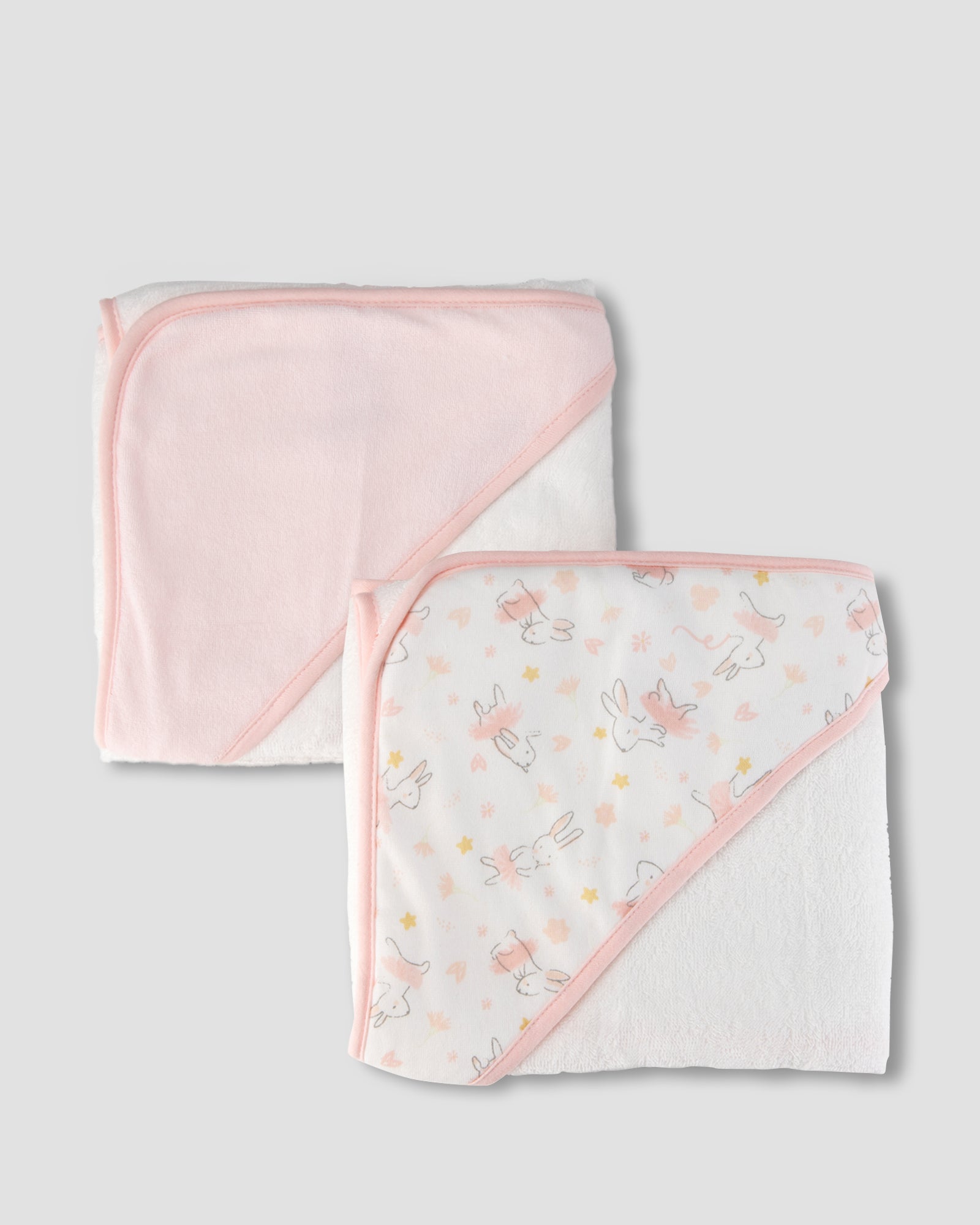 The Little Linen Company Baby Hooded Towel 2 Pack - Ballerina Bunny