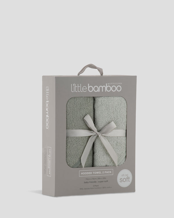 Little Bamboo Baby Hooded Towel 2PK  - Turtle Bay