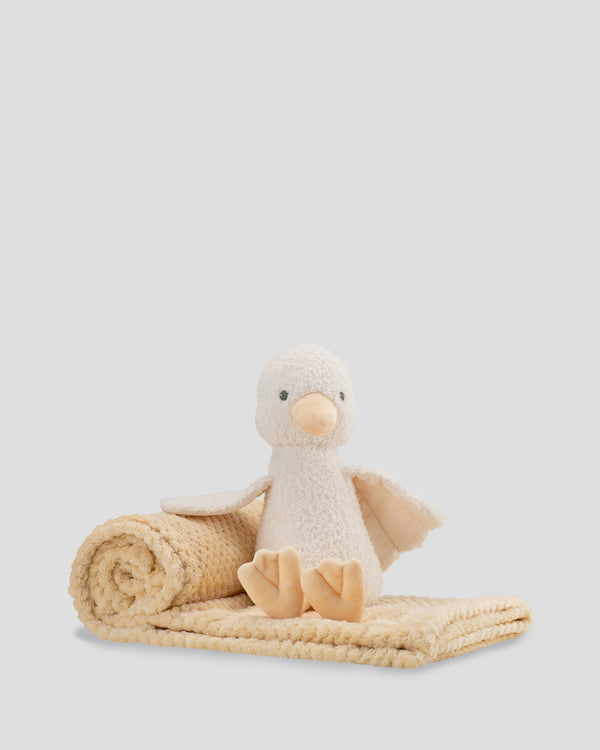 TLLC Baby Plush Toy & Blanket - Fuzzy Duck