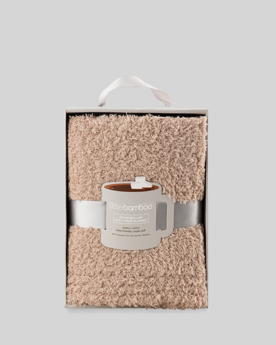 Little Bamboo Baby Marshmallow  Soft Pique Blanket - Oat Milk