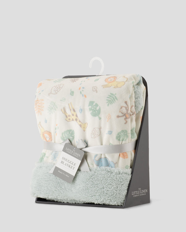 Little Linen Baby Snuggle Blanket - Savanna Giraffe