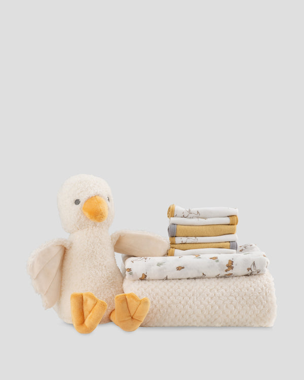 Little Linen Boxed Baby Gift Set - Fuzzy Duck