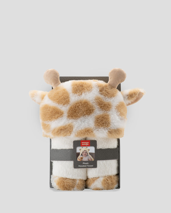Weegoamigo Plush Baby Hooded Towel - Stevie Necks Giraffe