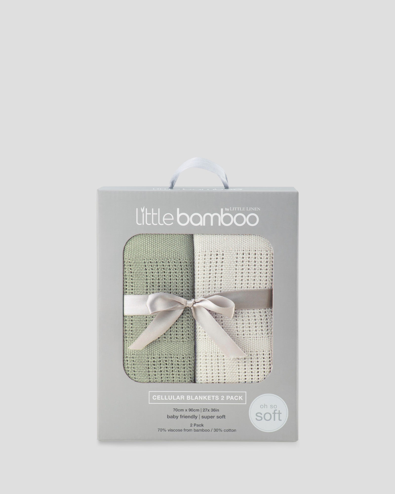 Little Bamboo Baby Cellular Blanket 2Pk - Bayleaf