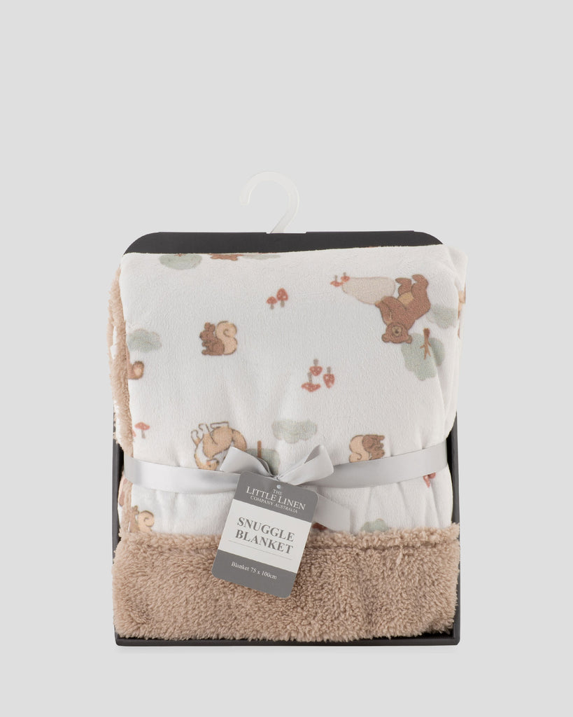 Little Linen Baby Snuggle Blanket - Bushland Bear
