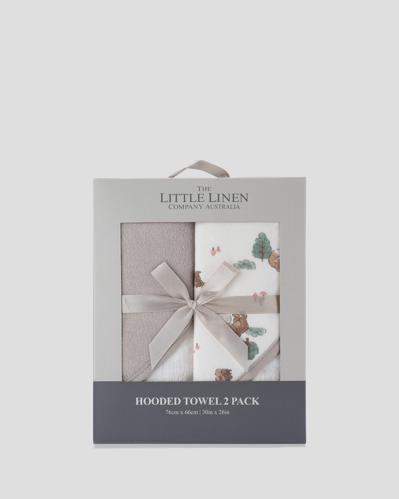 TLLC Baby Hooded Towel 2PK - Willow Bear