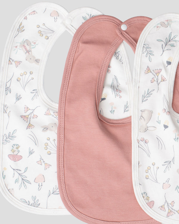 Little Linen Baby Jersey Bib 5PK - Harvest Bunny