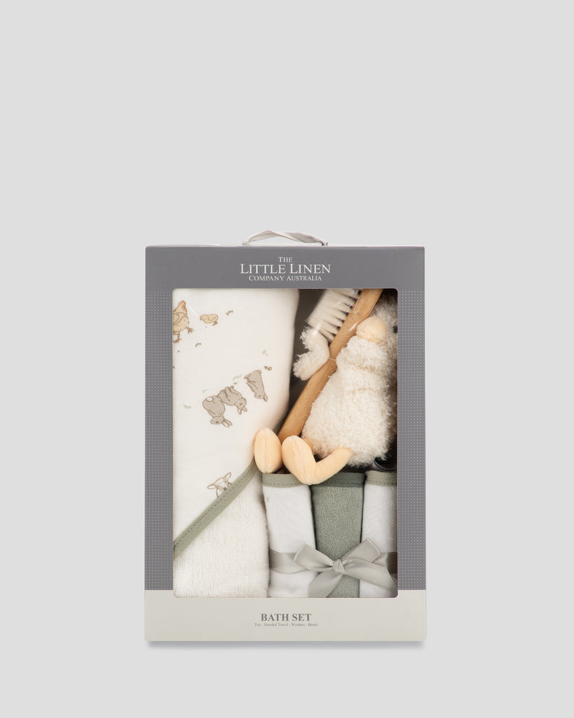 Little Linen Bath Baby Gift Set - Fuzzy Duck