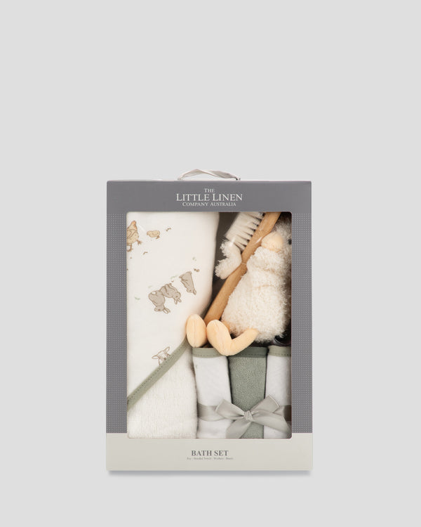 Little Linen Bath Baby Gift Set - Fuzzy Duck