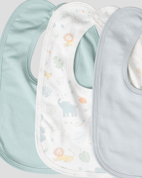 Little Linen Baby Jersey Bib 5PK - Savanna Giraffe