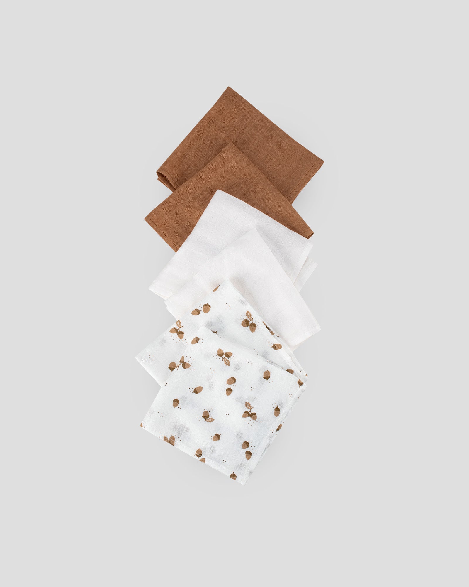 Little Bamboo Baby Muslin Washers 6Pk - Iced Coffee