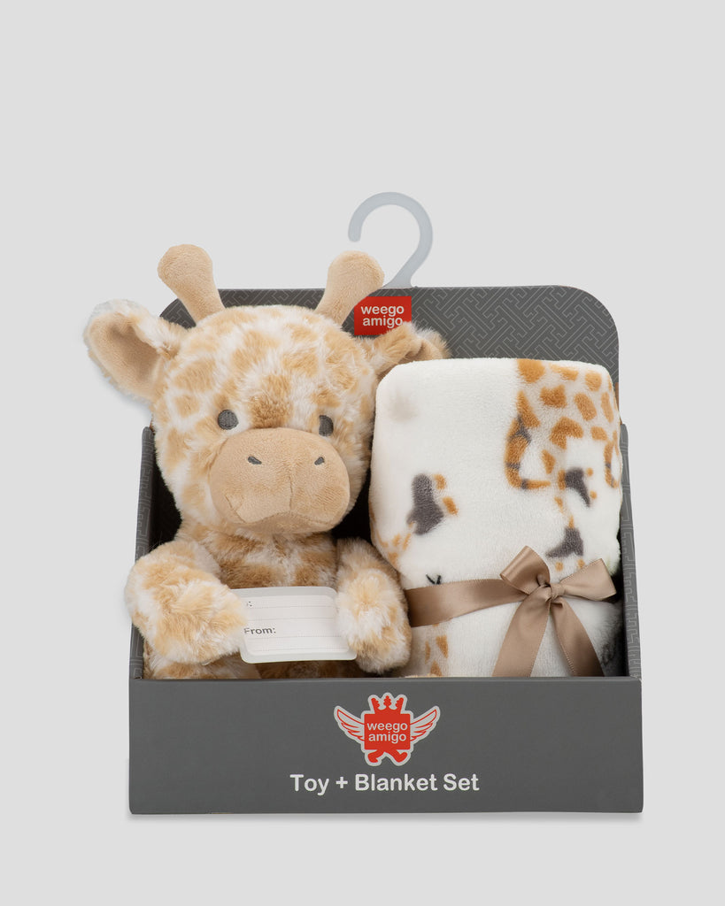 Weegoamigo Plush Toy + Blanket - Stevie Necks Giraffe