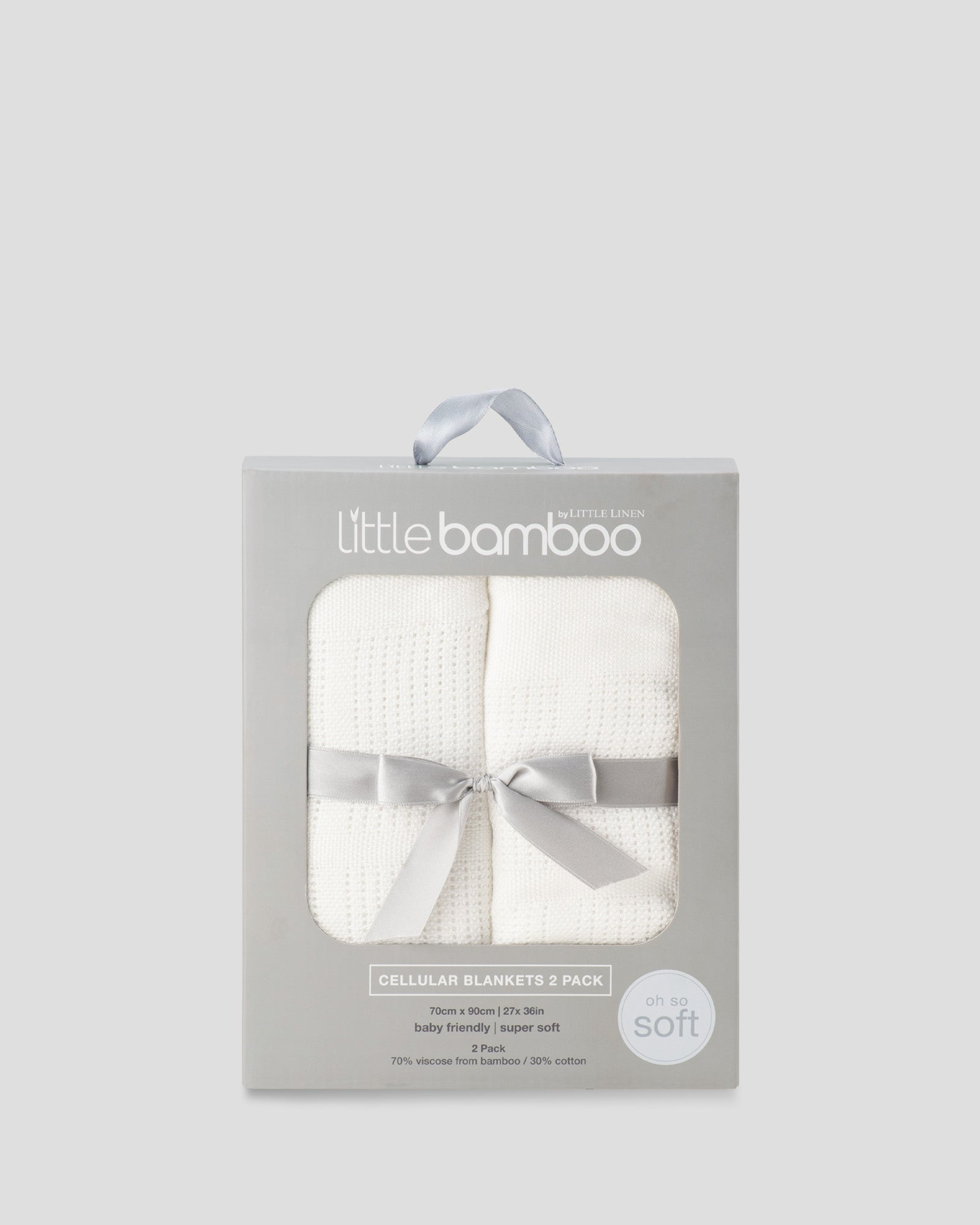 Little Bamboo Baby Cellular Blanket 2Pk - Natural