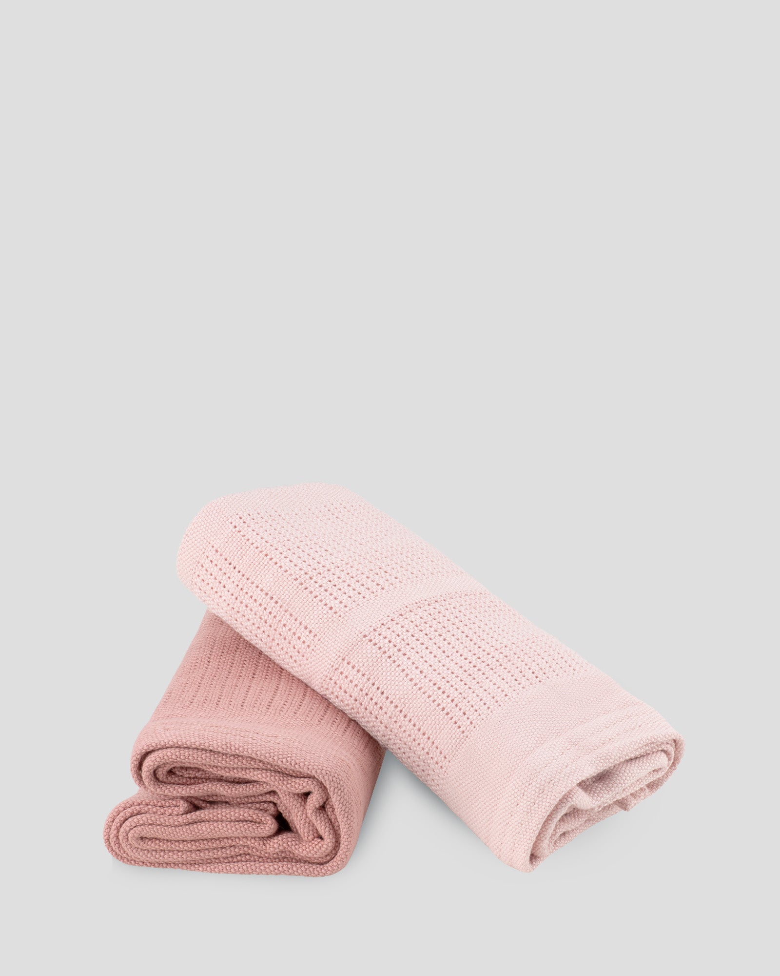 Little Bamboo Baby Cellular Blanket 2Pk - Dusty Rose