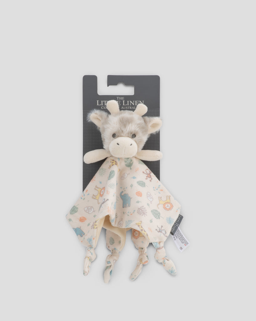 The Little Linen Company Baby Comforter / Security Blanket - Savanna Giraffe