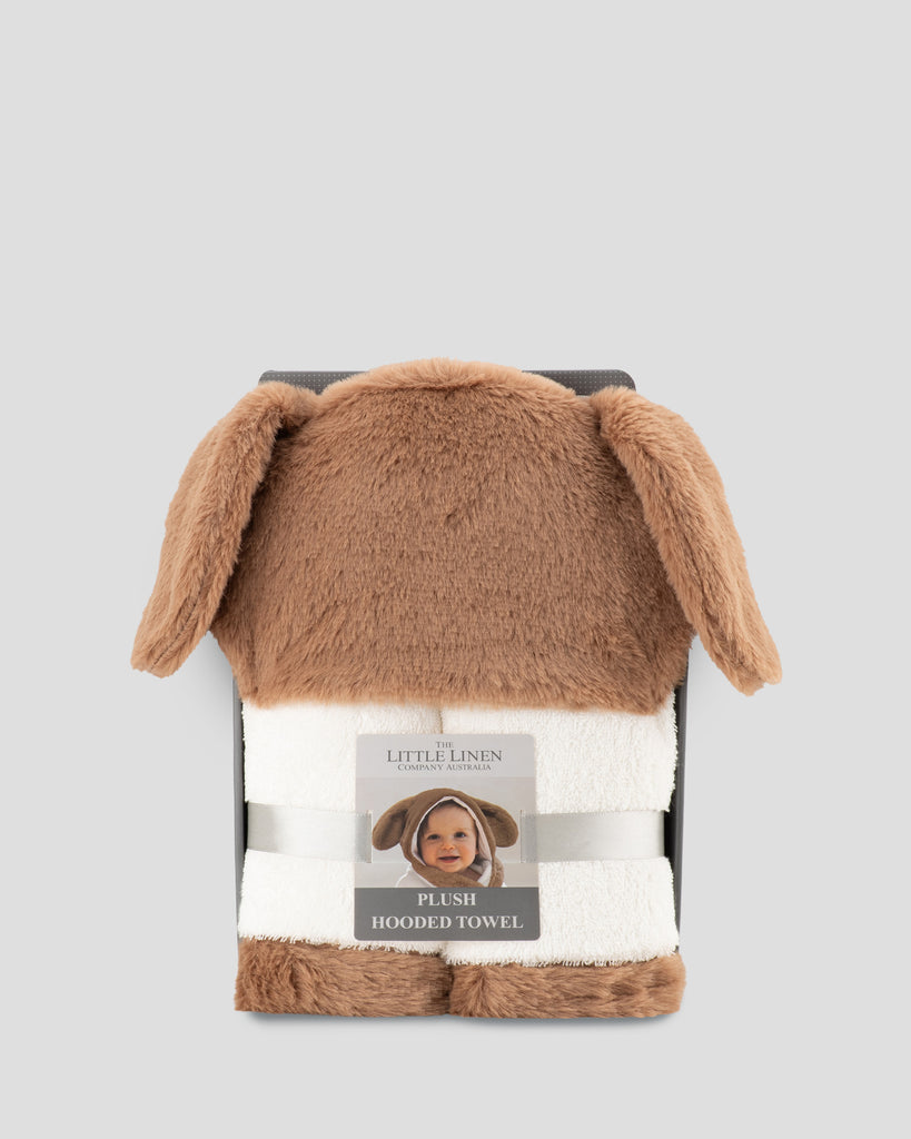 Little Linen Baby Plush Hooded Towel - Barklife Dog