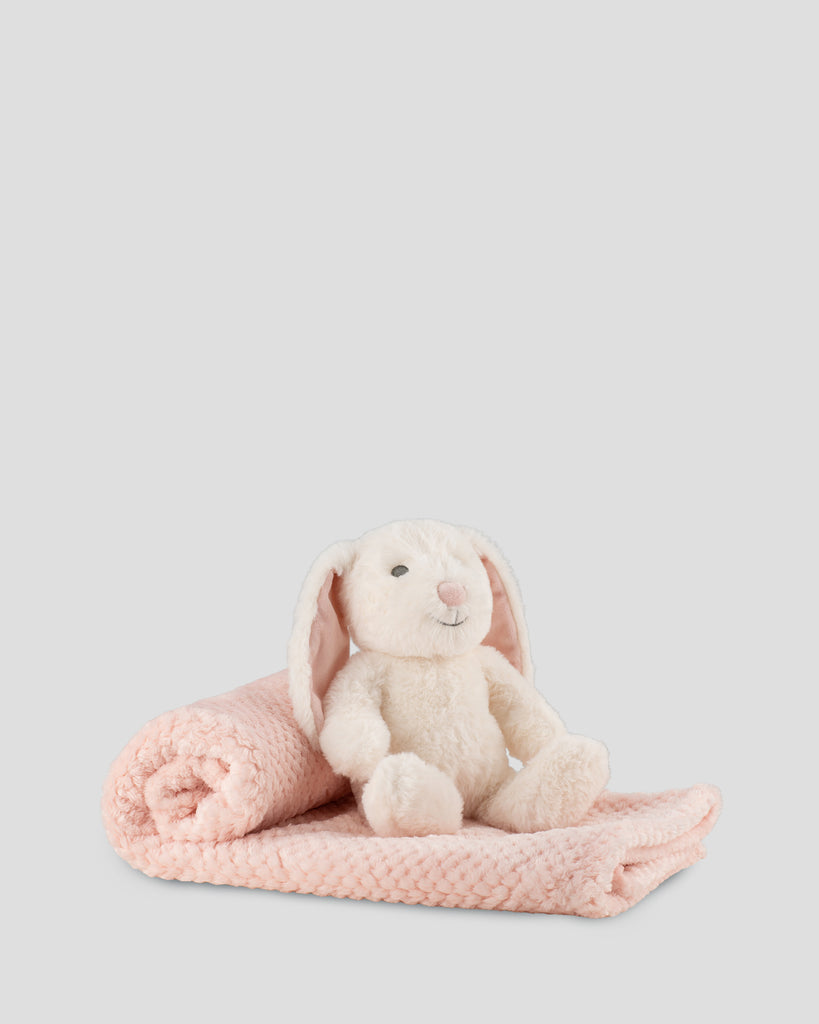 Little Linen Soft Plush Toy & Blanket - Snow Bunny