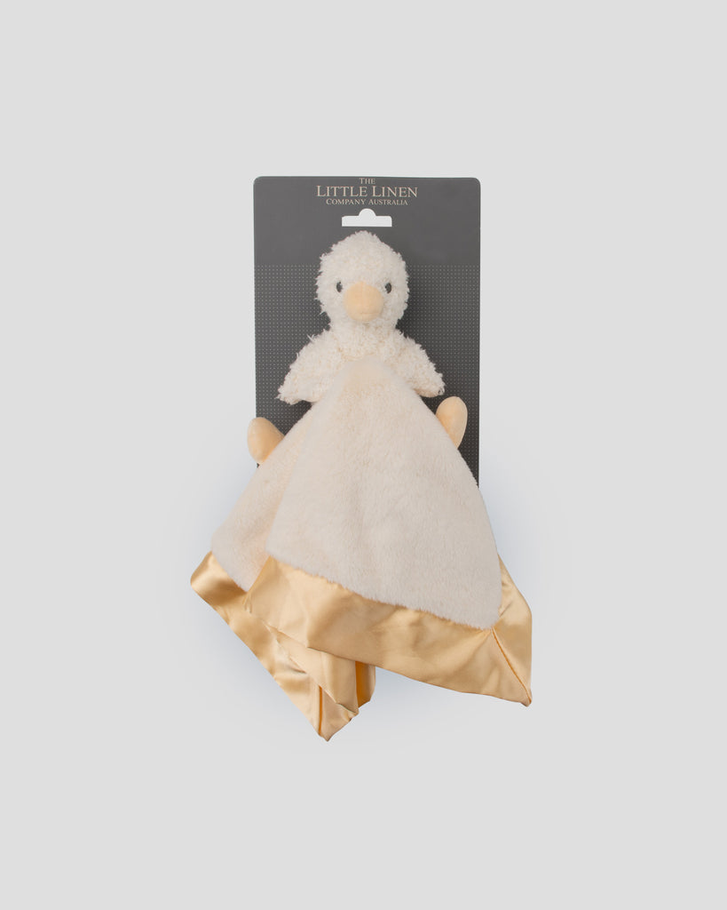 Little Linen Baby Security Blankie - Fuzzy Duck