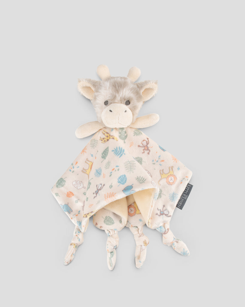 Little Linen Baby Comforter / Security Blanket - Savanna Giraffe
