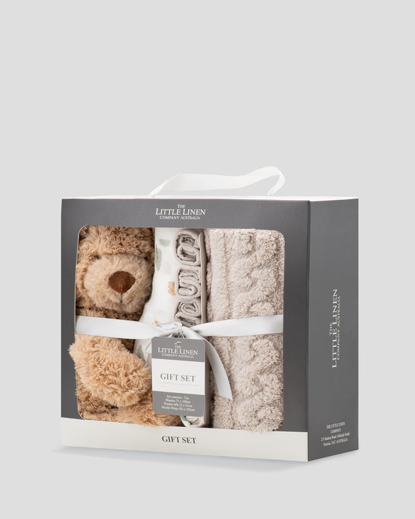Little Linen Boxed Baby Gift Set - Willow Bear
