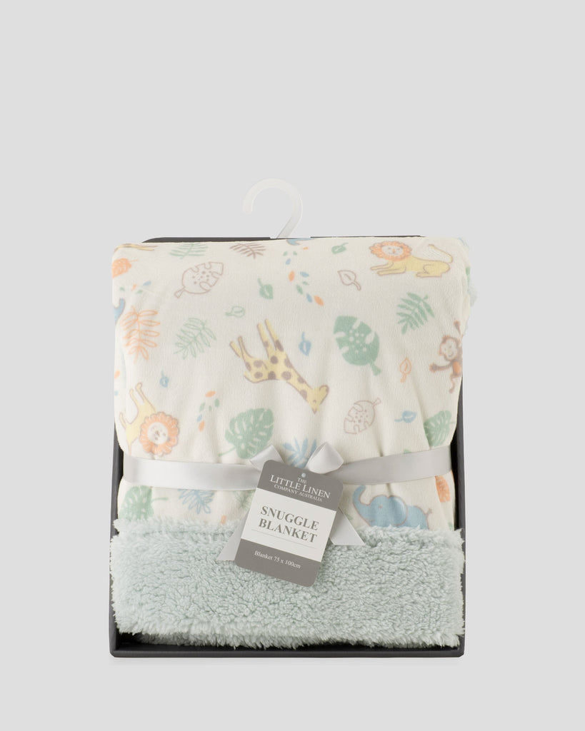 Little Linen Baby Snuggle Blanket - Savanna Giraffe