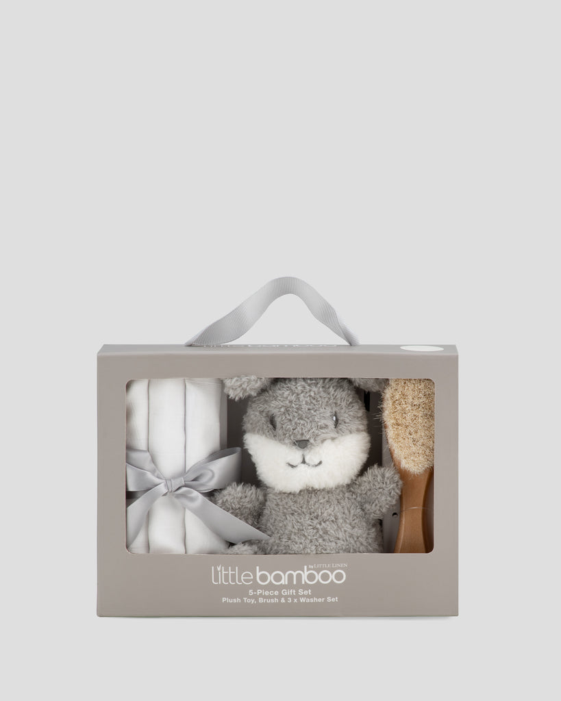 Little Bamboo 5-Piece Gift Set - Natural Front Pack