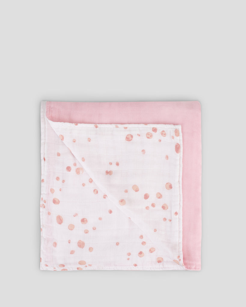 Little Bamboo Muslin Baby Blanket Dusty Pink Little Linen Created