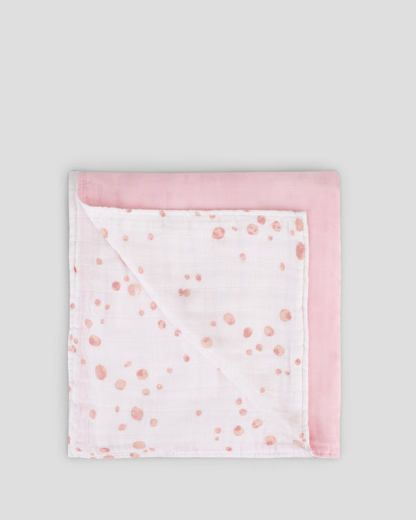 Little Bamboo Muslin Baby Blanket - Dusty Pink