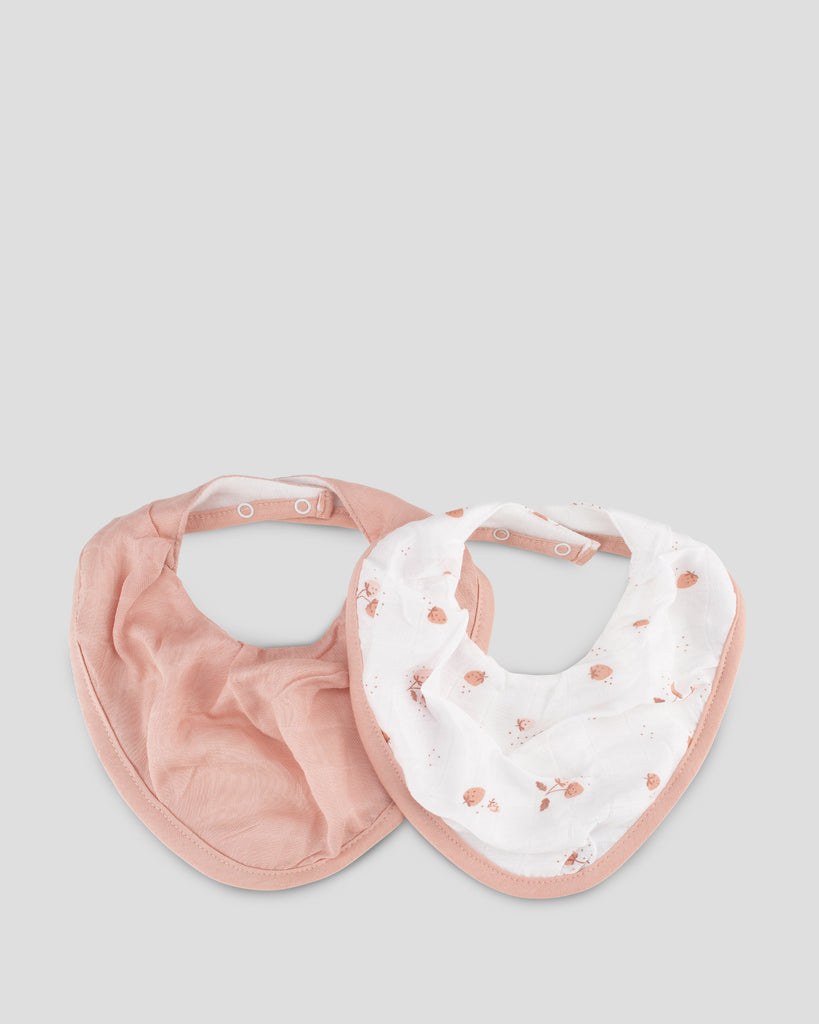 Bandana Bibs 2pk - Rose