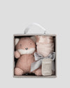 Little Bamboo Plush & Blankie Set - Dusty Rose Front Pack