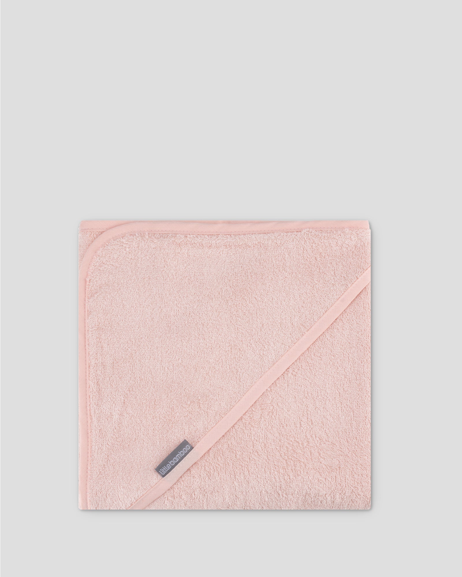 Little Bamboo Hooded Towel Dusty Rose Flat Lay