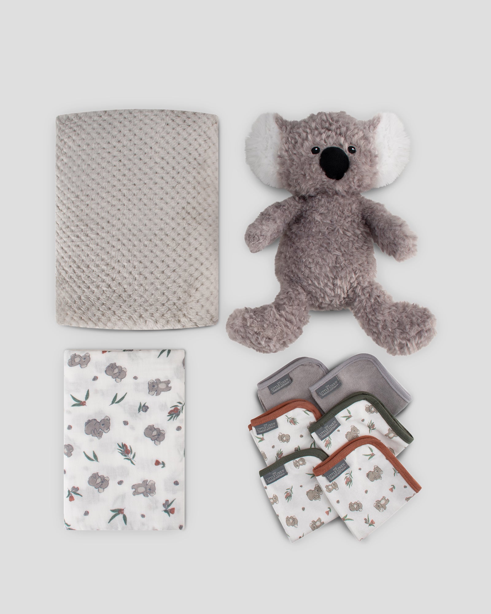 Little Linen Boxed Gift Set Outback Koala Side Lifestyle 2