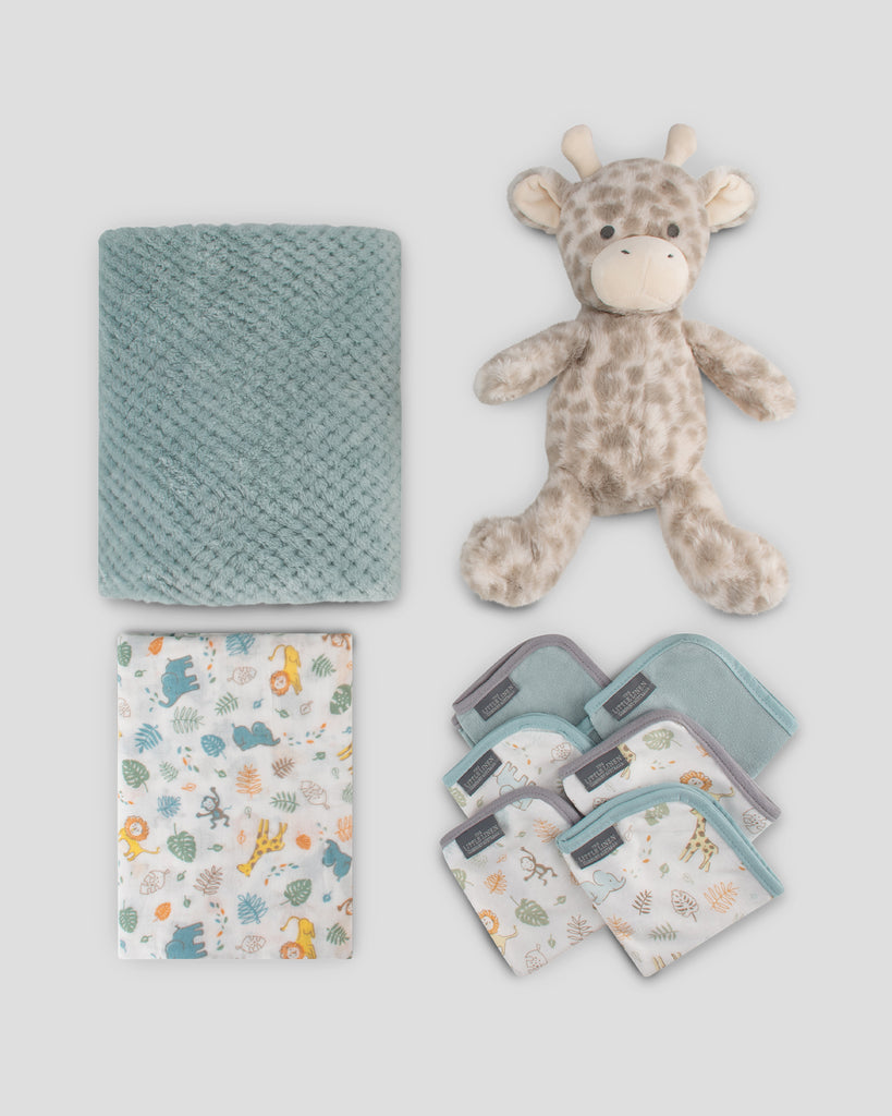 Little Linen Boxed Baby Gift Set - Savanna Giraffe – Little Linen