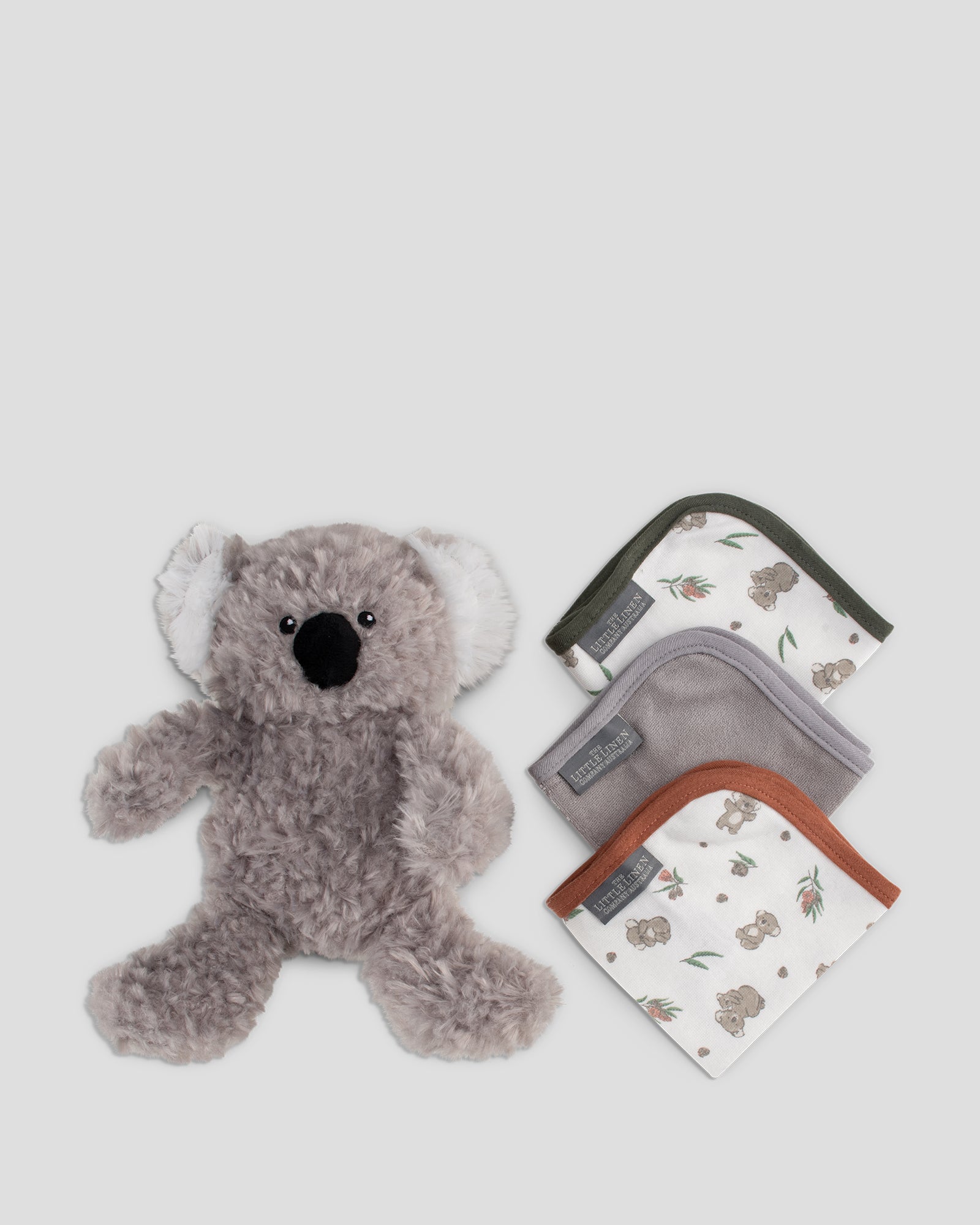 TLLC Plush Toy & Washers - Koala Flat Lay