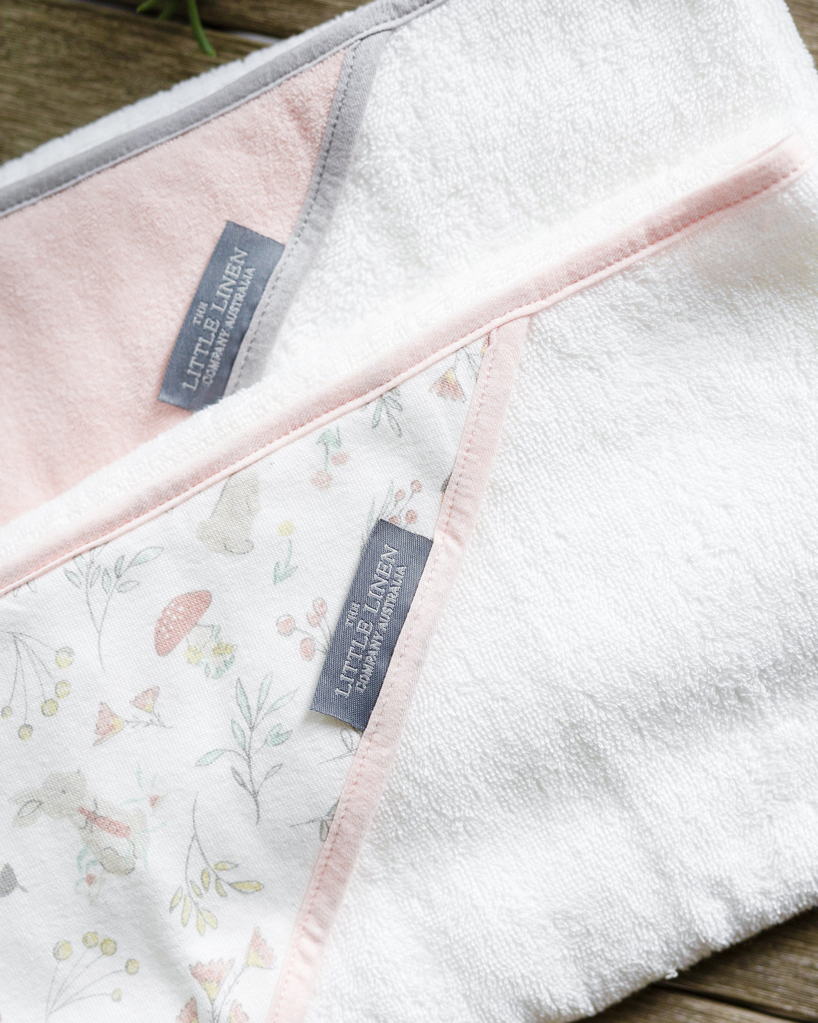 Little Linen Hooded Towel 2Pk Harvest Bunny Lifestyle 1