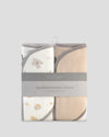 Little Linen Hooded Towel 2Pk Nectar Bear Front Pack