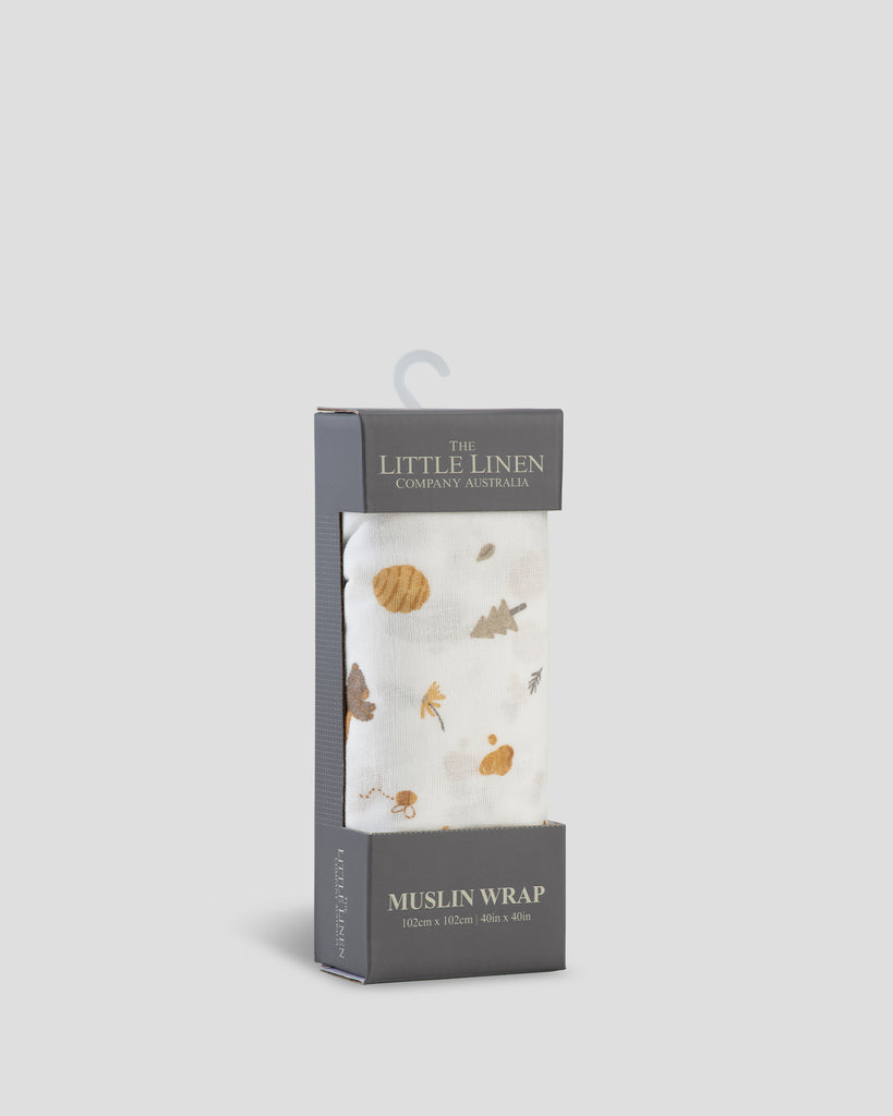 Little Linen Muslin 1pk Prints Nectar Bear Side Pack