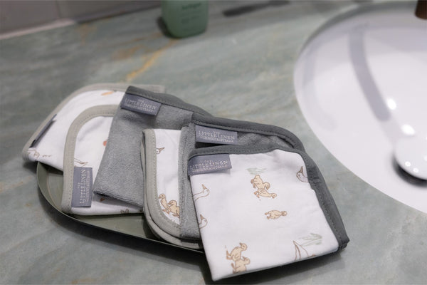 TLLC Baby Towelling Wash Cloth 6PK - Farmyard Lamb