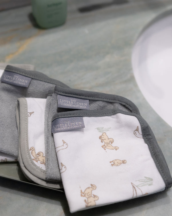TLLC Baby Towelling Wash Cloths 6PK - Farmyard Lamb