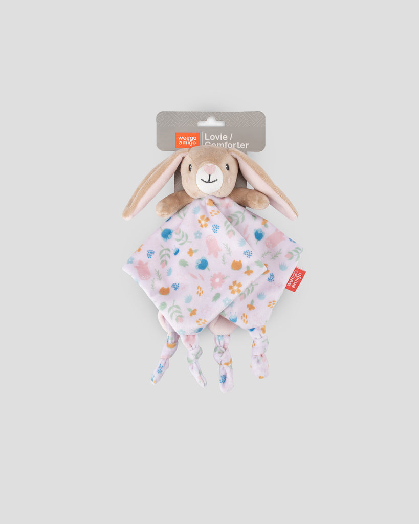 Weegoamigo Baby Comforter / Security Blanket - Frankie the Bunny (Flower Forest)