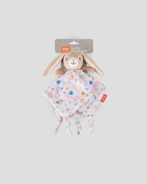 Weegoamigo Baby Comforter / Security Blanket - Frankie the Bunny (Flower Forest)