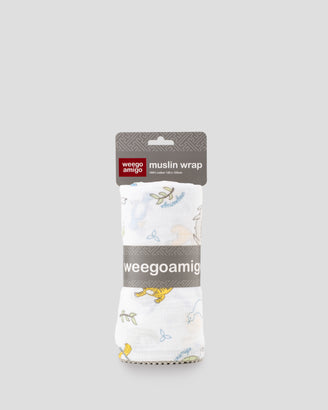 Weegoamigo Muslin Baby Wrap Pompom - Painted Jungle