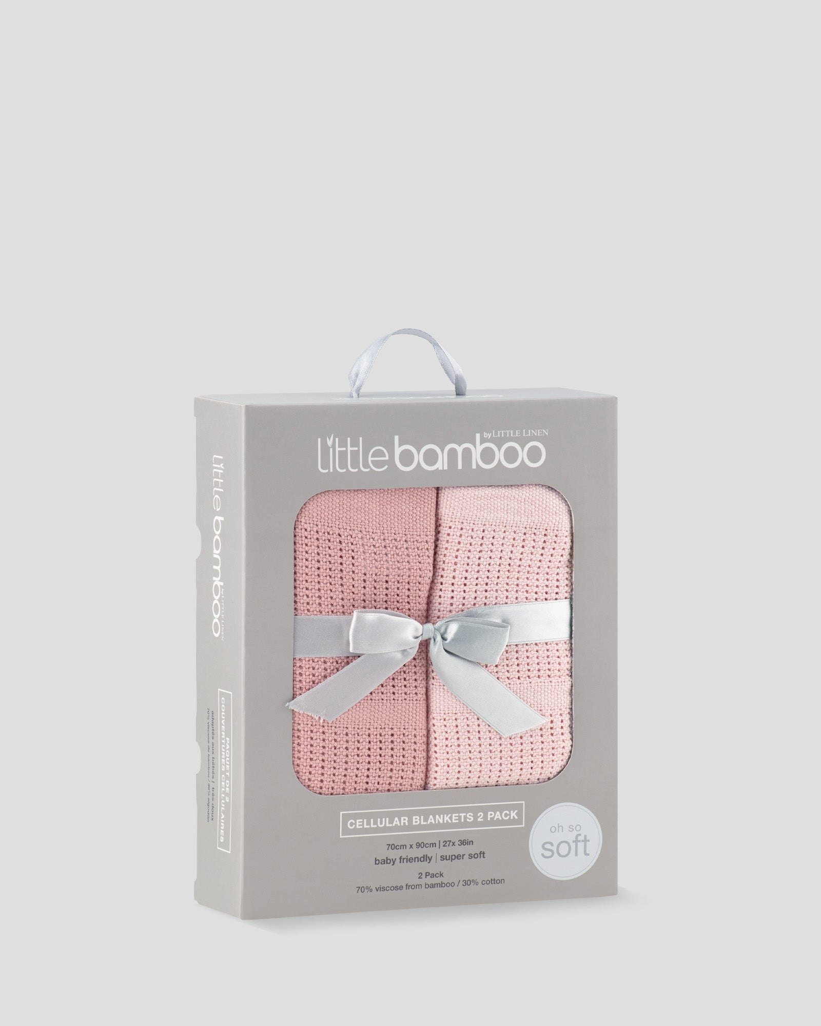 Little Bamboo Baby Cellular Blanket 2Pk - Dusty Rose