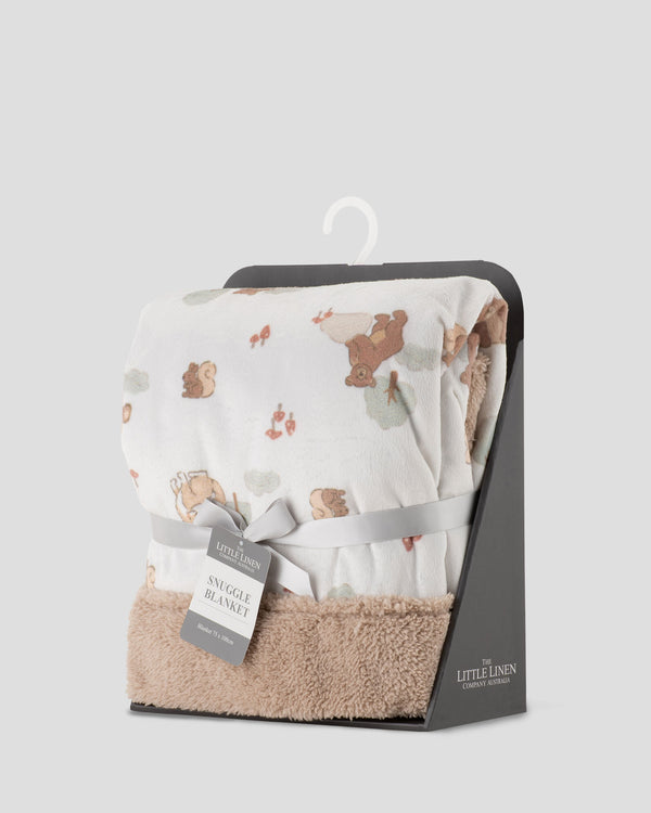 Little Linen Baby Snuggle Blanket - Bushland Bear