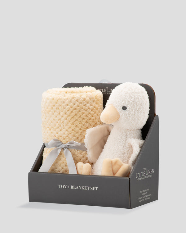 TLLC Baby Plush Toy & Blanket - Fuzzy Duck
