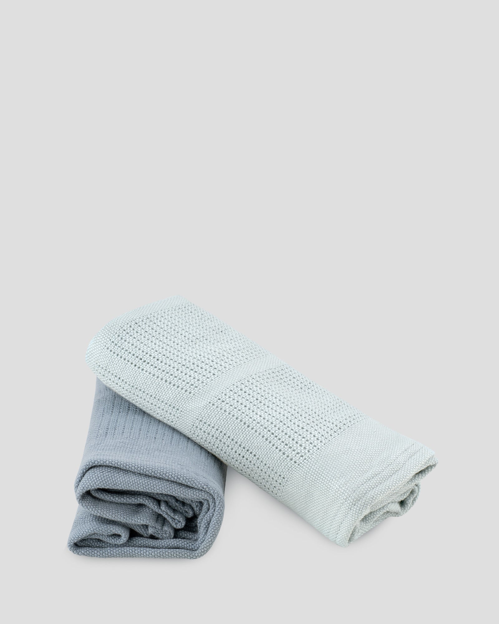 Little Bamboo Baby Cellular Blanket 2Pk - Retro Blue