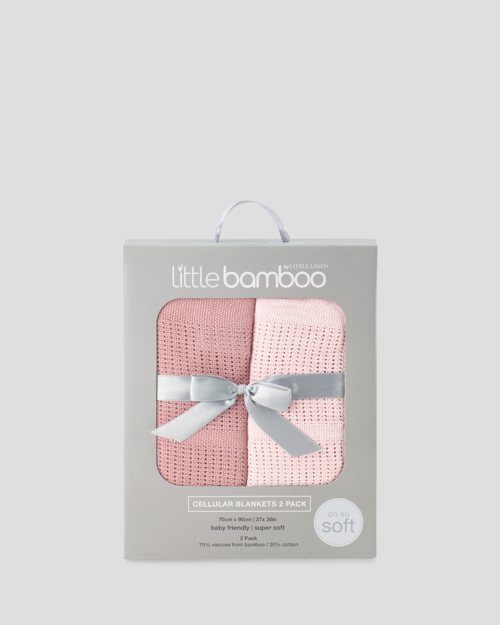 Little Bamboo Baby Cellular Blanket 2Pk - Dusty Rose